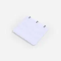 Застёжка для бюстгальтера, удлинитель, 3 ряда 3 крючка, 5×5.5 см, белая