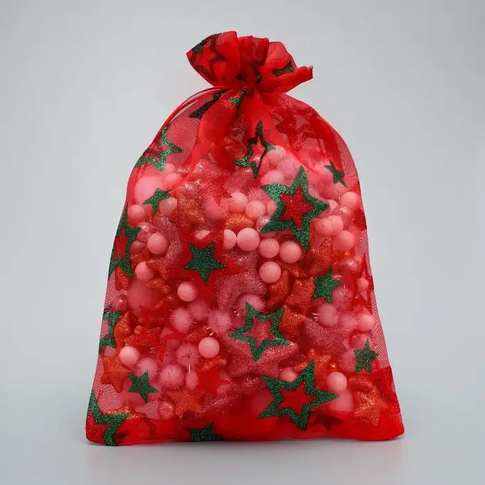 Мешочек подарочный органза «Звезда», 16 х 24 см +/- 1.5 см Мешочек подарочный органза «Звезда», 16 х 24 см +/- 1.5 см