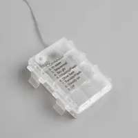 Гирлянда &laquo;Нить&raquo; 5 м, роса, IP65, серебристая нить, 50 LED, 8 режимов, от батареек АА&times;3, свечение белое