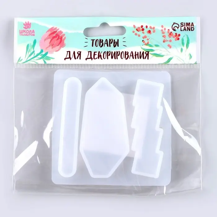 Форма силиконовая универсальная &laquo;Заколка&raquo;, 3 вида заколки