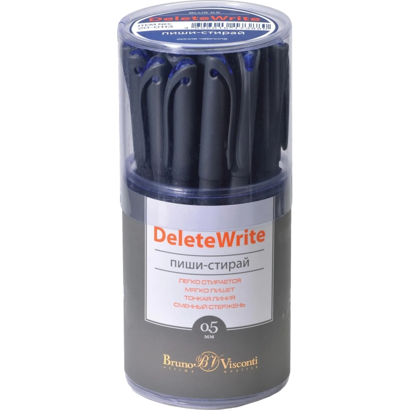 Ручка гелевая неавтоматическая BV DeleteWrite пиши-стирай 0.5мм 20-0113