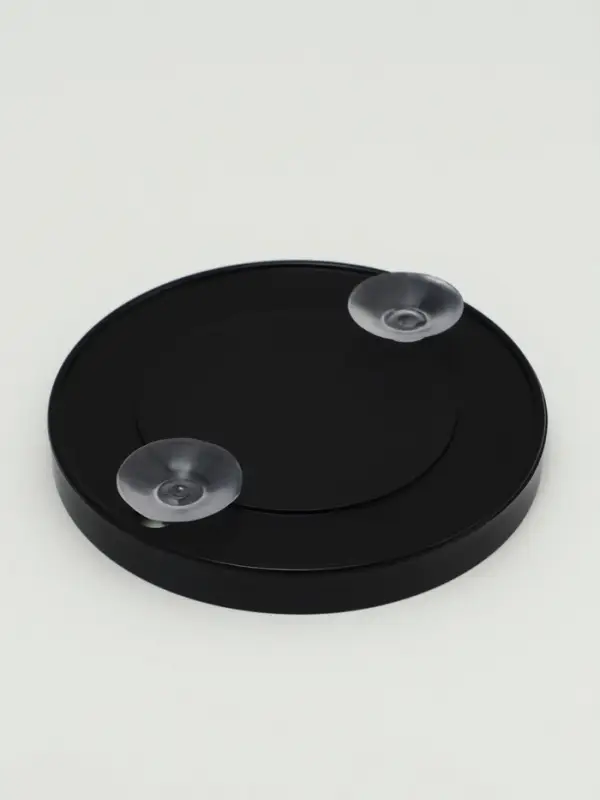 Зеркало макияжное, увеличение &times;15, на присосках, d=9 см, чёрное