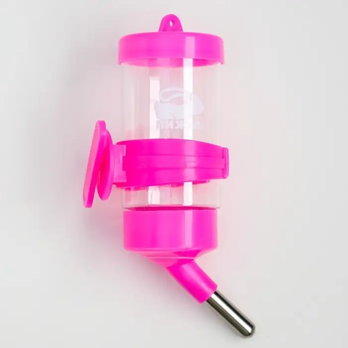 Поилка для грызунов &laquo;Пижон&raquo;, 80 мл, розовая