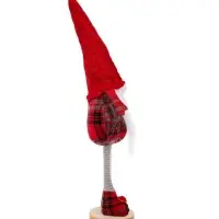 Фигура текстиль &laquo;Гном в красном&raquo; 55 см, 1 LED, от батареек AG13&times;3, свечение тёплое белое