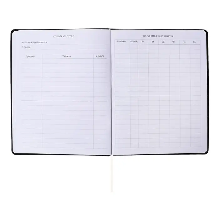 Дневник универсальный для 1-11 класса Only Black, интегральная обложка, искусственная кожа, шелкография, ляссе, 80 г/м2