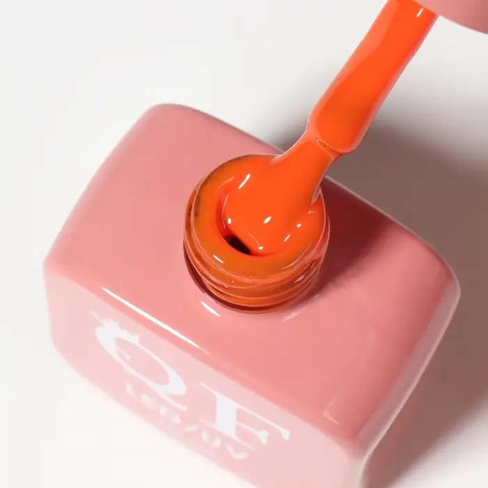 Гель лак для ногтей, однотонный, трехфазный, 10 мл, LED/UV, оранжевый (210)