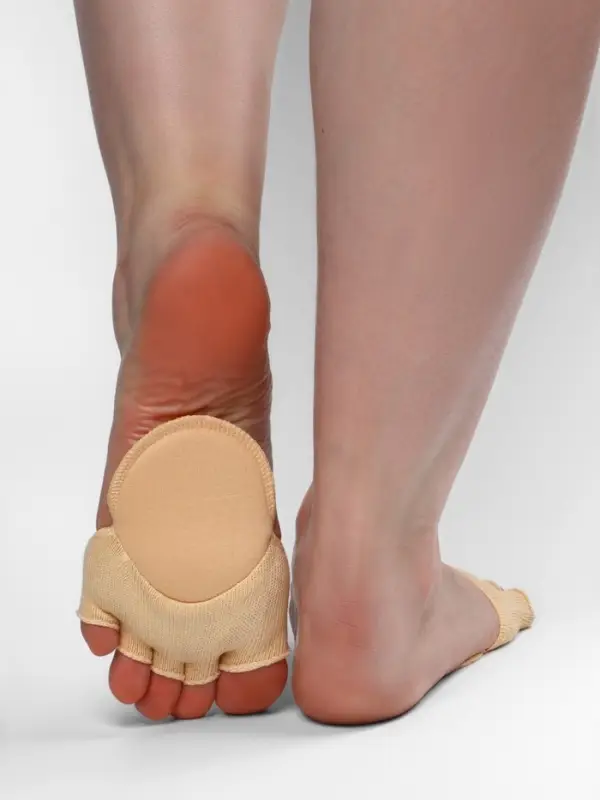 Полустельки с открытыми пальцами, 9.5 см, пара, бежевые