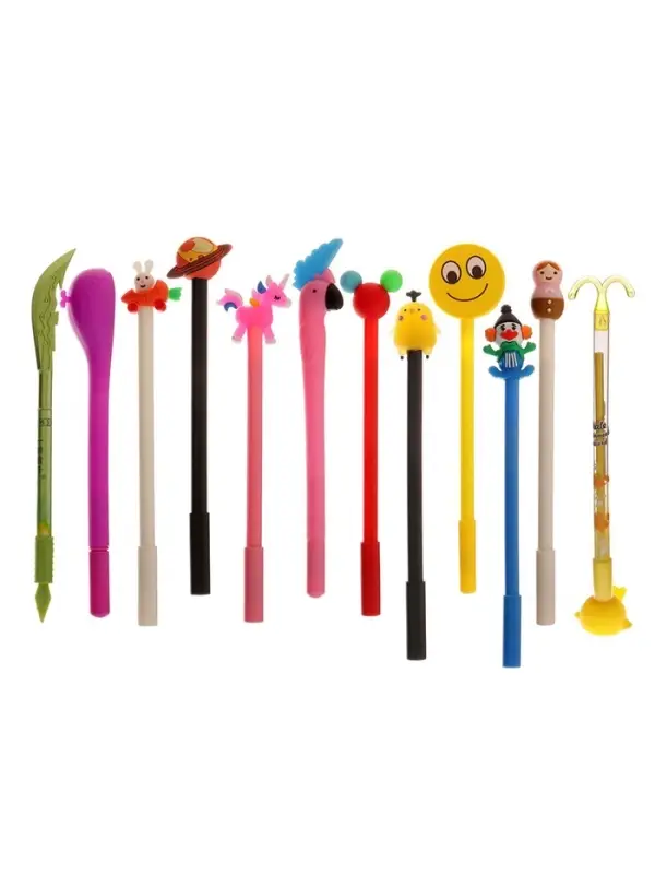 Ручка шариковая-прикол "Очки круглые" МИКС