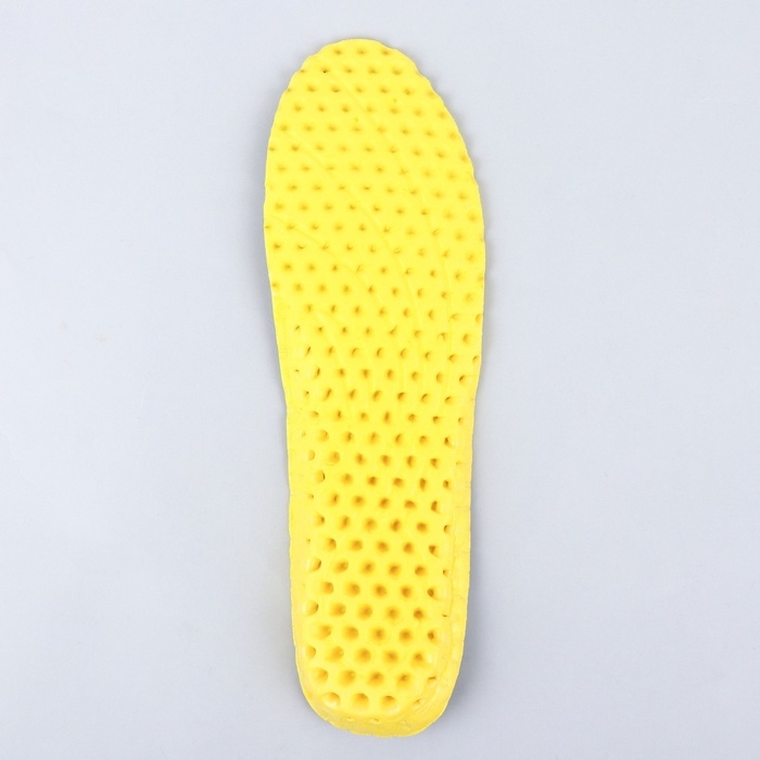 Стельки для обуви, влаговпитывающие, дышащие, р-р RU 42 (р-р Пр-ля 44), 27 см, пара, цвет чёрный/жёлтый Стельки для обуви, влаговпитывающие, дышащие, р-р RU 42 (р-р Пр-ля 44), 27 см, пара, цвет чёрный/жёлтый