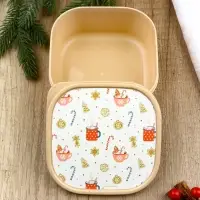 Ланч-бокс новогодний «Угощения», 700 мл, бежевый Ланч-бокс новогодний «Угощения», 700 мл, бежевый