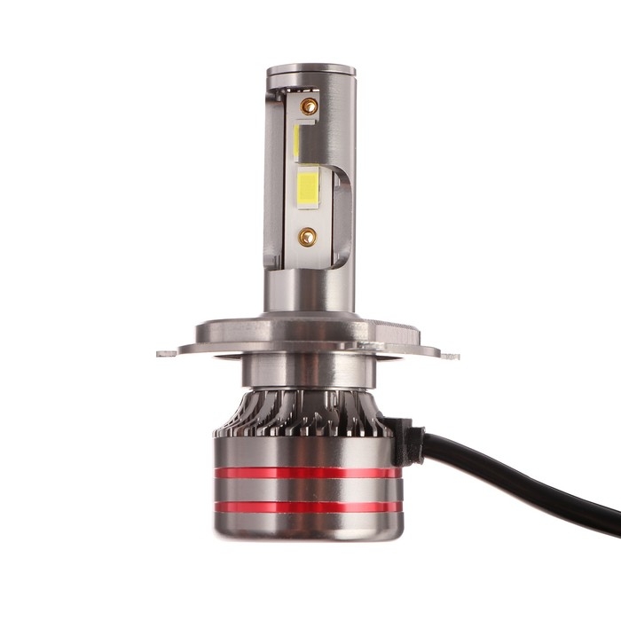 Автолампа светодиодная Н4, 12 В, 30 Вт,  2160 Лм, провод 20 см, свет белый, 2 шт Автолампа светодиодная Н4, 12 В, 30 Вт,  2160 Лм, провод 20 см, свет белый, 2 шт