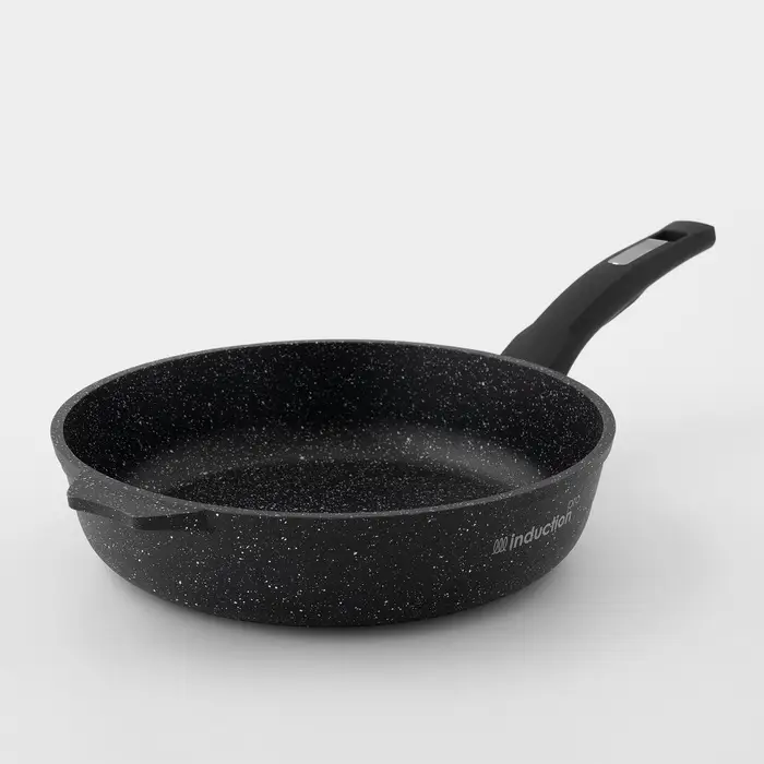 Сковорода Мечта &laquo;Гранит Black&raquo; Induction Pro, d=26 см, h=6 см, пластиковая ручка, антипригарное покрытие, индукция, литой алюминий, чёрная