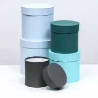 Набор шляпных коробок 5 в 1" Гармония", 20&times;20 - 14&times;14 см