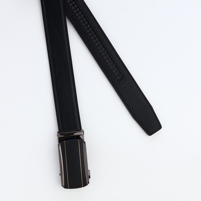 Ремень мужской, ширина 3,6 см, пряжка автомат, цвет чёрный Ремень мужской, ширина 3,6 см, пряжка автомат, цвет чёрный