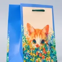 Пакет подарочный ламинированный &laquo;Котик&raquo; 11.5&times;14.5&times;6.5 см