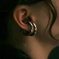 Серьги каффы «Леопард» набор 2 шт, цветные