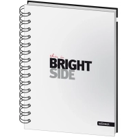 Бизнес-тетрадь All Right А5,120л, 148х205, 1 разд, BRIGHT, белая, 0015