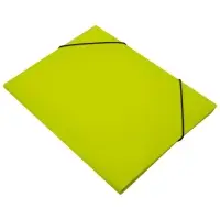 Папка на резинке А4, 500 мкм, Calligrata Neon, корешок 30 мм, неоновая, жёлтая