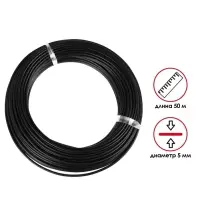Оплетка троса тормоза, 50 м, d=5 мм, чёрная