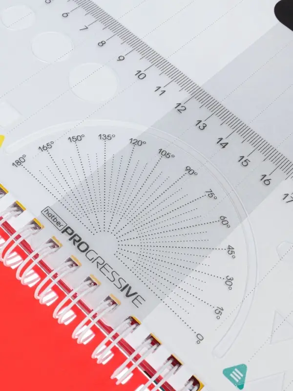 Тетрадь А4 96л кл Тетрадь А4 96л кл "PROGRESSIVE CANVAS Красная",пласт обл,греб,фигур высеч,4цв разд+лин+кар