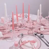 Тарелки WY Paradise, d=20.5 см, набор 2 шт., фарфор, белые, розовые