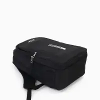 Рюкзак молодёжный, 2 отдела на молнии, 4 кармана, 37&times;17&times;54 см, чёрный