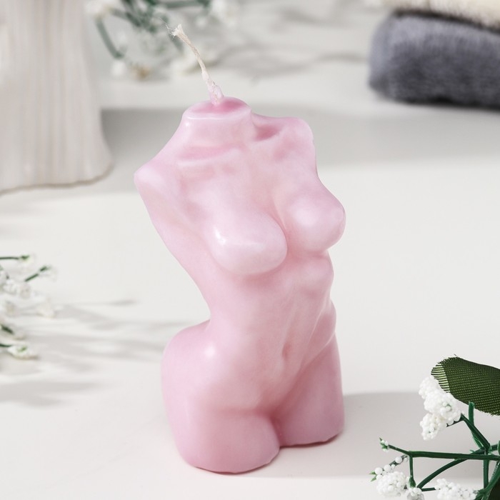 Свеча фигурная ароматическая  Свеча фигурная ароматическая "Женский силуэт", 9,5х4,5 см, пион