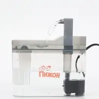Фонтан для кошек и собак &laquo;Пижон&raquo;, 1.5 л, 16.5&times;13&times;12 см, евророзетка, прозрачный