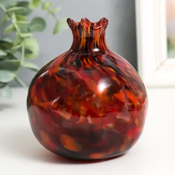 Ваза «Гранат», h=10 см, стекло, красно-марганцевая Ваза «Гранат», h=10 см, стекло, красно-марганцевая