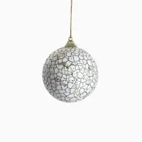 Ёлочные игрушки &laquo;Ксавье&raquo; ассорти, шары новогодние, d=8 см, набор 3 шт., бело-синий