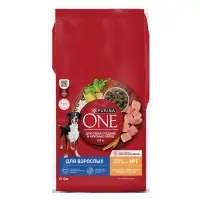 Сухой корм Purina One medium/maxi для взрослых собак, курица/рис, 10 кг
