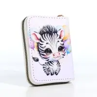 Кошелёк на молнии &laquo;Зебра&raquo;, белый