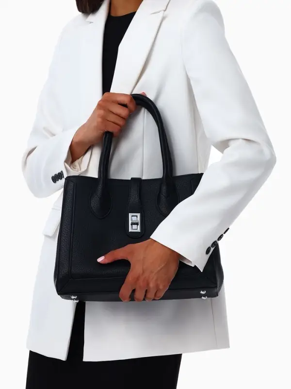 Сумка женская тоут TEXTURA на молнии, 31&times;11&times;21 см, чёрная