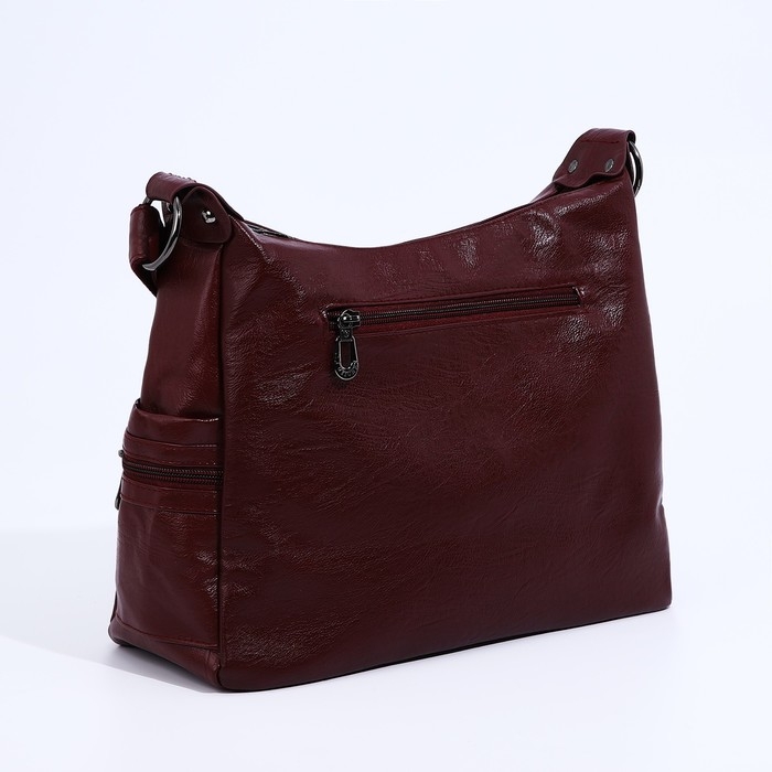 Сумка-мешок на молнии цвет бордовый