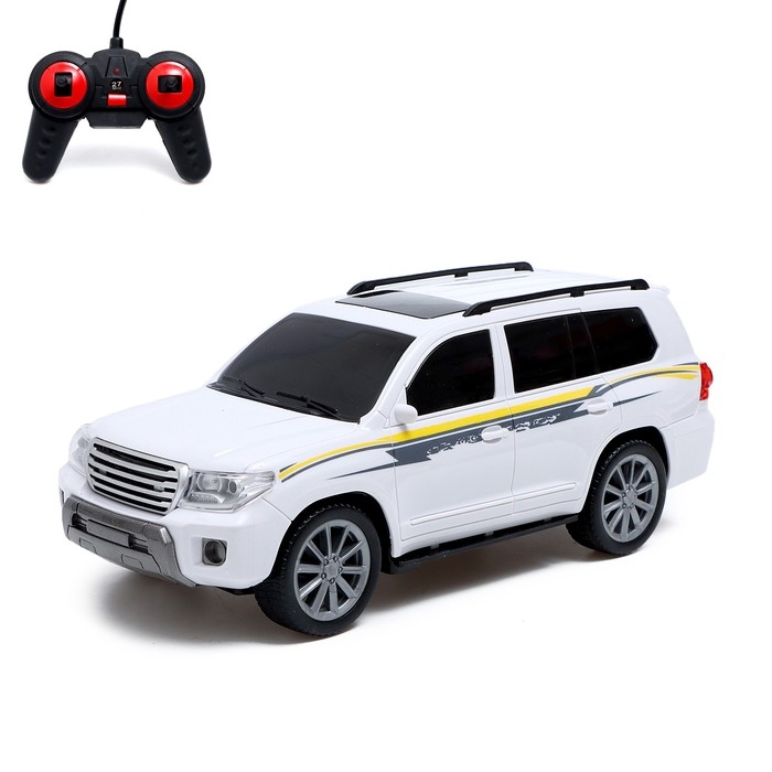 Джип радиоуправляемый «Крузер», 1:16, свет, работает от батареек, цвет белый Джип радиоуправляемый «Крузер», 1:16, свет, работает от батареек, цвет белый