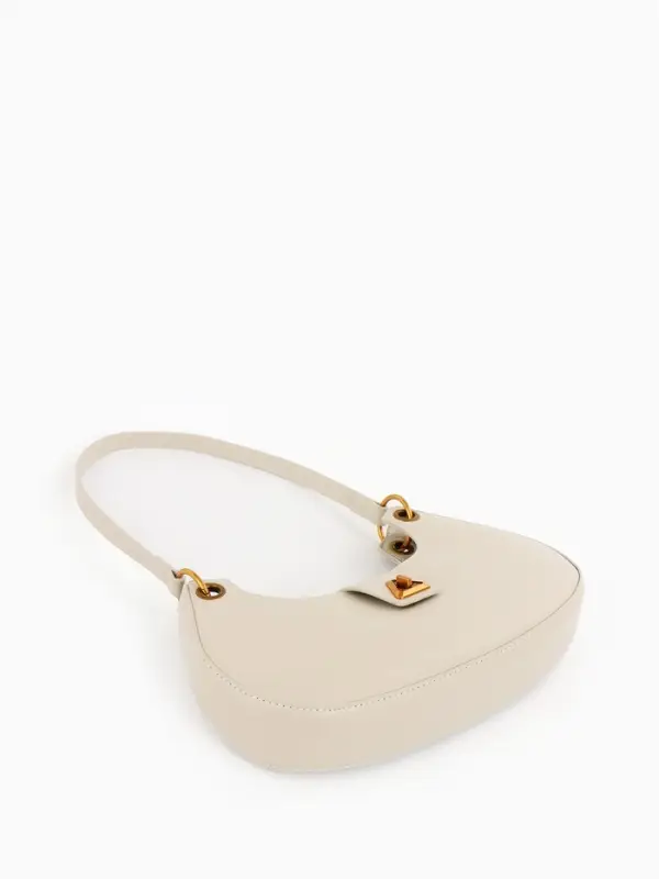 Сумка женская багет TEXTURA на молнии, 30&times;5&times;17 см, молочная