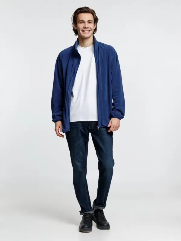 Куртка флисовая унисекс Fliska, темно-синяя, размер XL/XXL Куртка флисовая унисекс Fliska, темно-синяя, размер XL/XXL