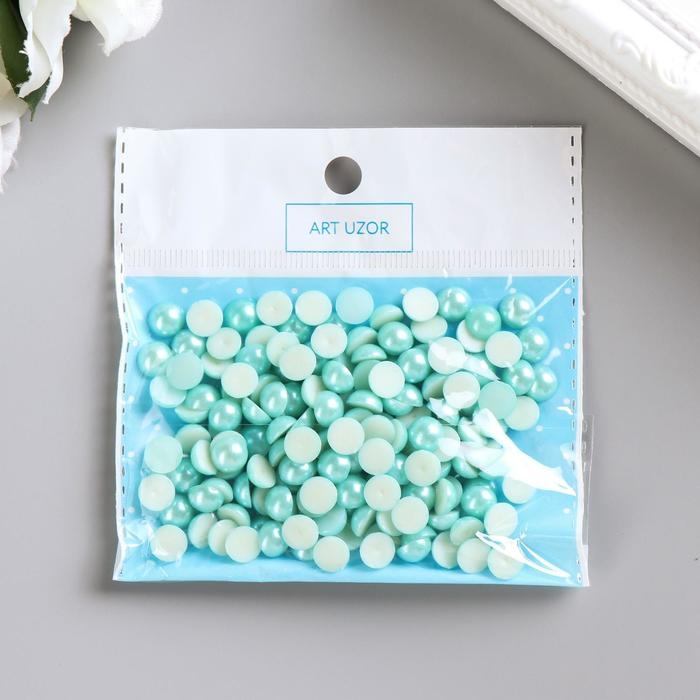 Набор для творчества половинка жемчужины голубая d=0,8 см 20гр Набор для творчества половинка жемчужины голубая d=0,8 см 20гр