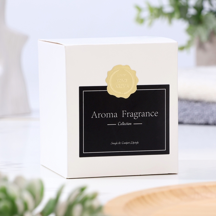 Свеча ароматическая в стакане  Свеча ароматическая в стакане "Aroma candle", 7х8 см, ванильный