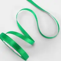 Лента атласная, 10 мм, 23&plusmn;1 м, зелёная №19