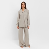 Комплект женский (рубашка, брюки, топ) KAFTAN "Base" р. 42,  серый