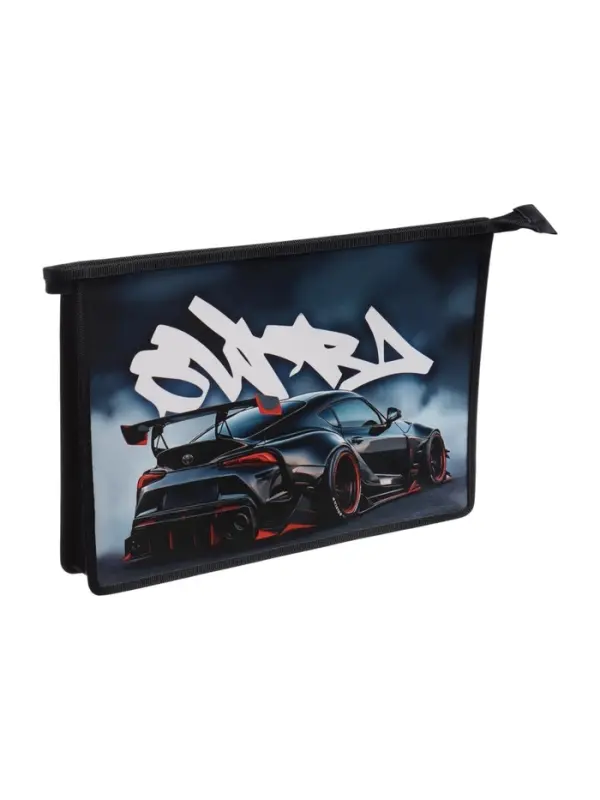 Папка для тетрадей А4 &laquo;Спортивное авто&raquo;, молния сверху, ламинированный картон