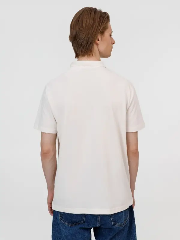 Рубашка поло унисекс Pulse, молочно-белая, размер S