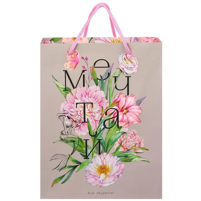 Пакет подарочный «Мечтай»,18х23х10 см, упаковка, Принцессы