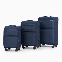 Чемодан на колёсах TEXTURA, с увеличением, кодовый замок, 42&times;26&times;68 см, 24", синий