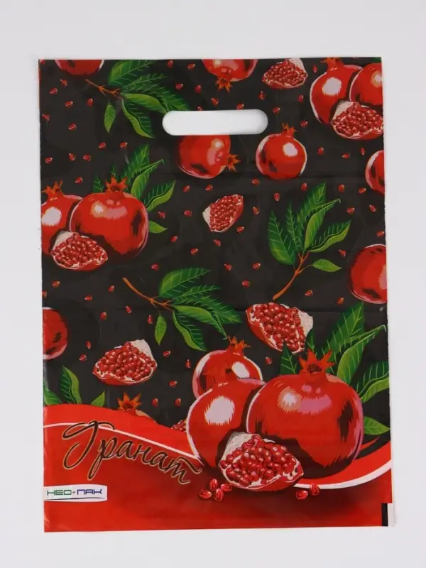 Пакет Пакет "Гранат , полиэтиленовый с вырубной ручкой 30х40 см, 60 мкм