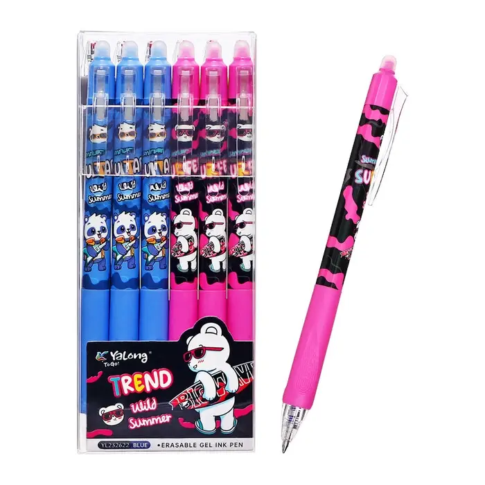 Ручка гелевая СТИРАЕМЫЕ ЧЕРНИЛА, стержень синий, 0.5 мм, автомат, корпус Мишка МИКС Ручка гелевая СТИРАЕМЫЕ ЧЕРНИЛА, стержень синий, 0.5 мм, автомат, корпус Мишка МИКС