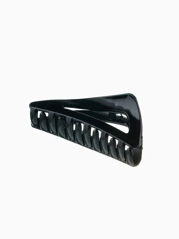 Крабик для волос &laquo;Глянец&raquo;, треугольник, 7 см, чёрный