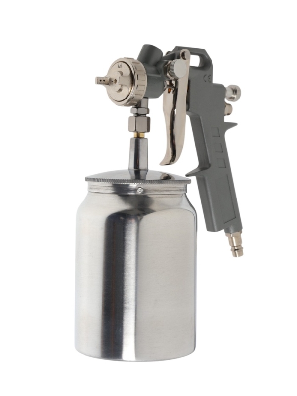 Краскораспылитель пневматический ТУНДРА, до 4 бар, сопло 1.5 мм, нижний бачок 1 л Краскораспылитель пневматический ТУНДРА, до 4 бар, сопло 1.5 мм, нижний бачок 1 л