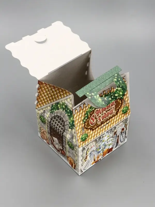 Подарочная новогодняя коробка «Новогодний шарм», для сладких подарков, 16×16×22 см Подарочная новогодняя коробка «Новогодний шарм», для сладких подарков, 16×16×22 см